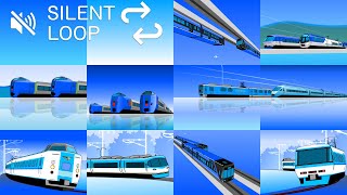 鉄道カレンダー素材 2024年7月RailwaysCalendarMaterial in Japan（ SILENT Loop Movie ）サイレント鉄道ループアニメ [upl. by Adliwa]