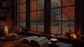 Relaxing Autumn Rain by the Window Embrace Sleep and Study with Gentle Rain and Nature Sounds [upl. by Trixy]