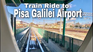 4K 🇮🇹 Train Shuttle from Pisa Train Station to Pisa Galilei Airport  Italy Pisa Mover [upl. by Icken]