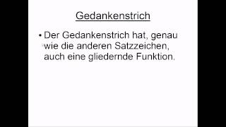 Gedankenstrich Deutsch Grammatik [upl. by Menis373]