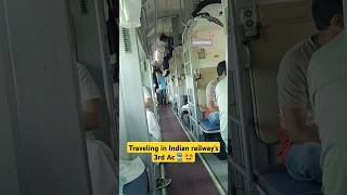 Traveling in Indian railways 3rd Ac🚆🤩shorts trainjourney ytshorts ₹reels [upl. by Humfrid]