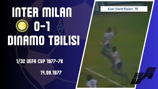 Internazionale Milano 01 Dinamo Tbilisi 14091977 David Kipiani Goal [upl. by Rollie]