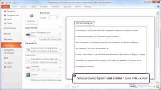 Comment faire un aperçu avant impression avec PowerPoint 2010 [upl. by Budde]