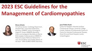 ERN GUARDHeart webinar 12 ESC guidelines for the management of cardiomyopathies [upl. by Odranreb]