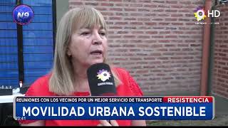 NOTICIERO 9  Graciela Contrera MOVILIDAD URBANA SOSTENIBLE RESITENCIA [upl. by Serolod]