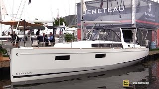 2017 Beneteau Oceanis 381 Sailing Yacht  Deck Interior Walkaround  2016 Annapolis Sailboat Show [upl. by Adarbil]