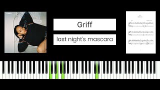 Griff  last nights mascara BEST PIANO TUTORIAL amp COVER [upl. by Fidole833]