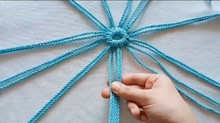 Macrame Easy Diy Coaster 🍵💮 Macrame Simple Step By Step Tutorial For Beginners  Macrame New Design [upl. by Dodie495]