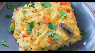 Cheesy Vegan Breakfast Casserole hash browns  plantwell [upl. by Frodina]