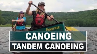 How to Paddle a Tandem Canoe  Tandem Canoeing Essentials [upl. by Aciraj]