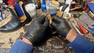 BOOT REPAIR Cheaney Chelsea Boots Elastic Gusset Change [upl. by Satterfield]