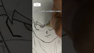 Inking with confident lines is a W funk music youtubeshorts goku art anime [upl. by Keely]