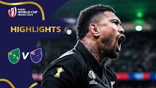 All Blacks clinch alltime classic  Ireland v New Zealand  Rugby World Cup 2023 Highlights [upl. by Breskin]