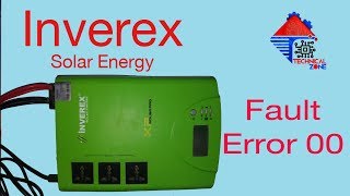 Inverex Error 00 Inverex Solar Energy Inverex XP Solar Pro Fault error 00 Inverex Output fault [upl. by Olumor]