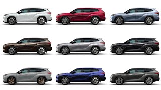 New Toyota Highlander colors  Detailed Comparison [upl. by Nnairret]