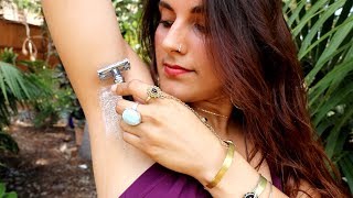 How to Use a Safety Razor »  SHAVING DEMO [upl. by Cohla]