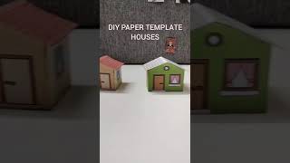 DIY PAPER TEMPLATE HOUSES [upl. by Enrak]