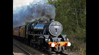 Black 5 Approaching Whitchurch Station Shropshire [upl. by Sachs781]