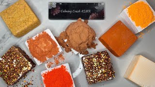 Orange  Variety of Orange Colors and Crunchy Textures  10 Full Blocks of Gym Chalk Crushing  ASMR [upl. by Joly308]