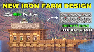 OP MINECRAFT IRON FARM 121 Java Edition  EASY AUTOMATIC FARM TUTORIAL [upl. by Neeruan]