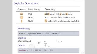 INF 12 6 Logische Operatoren Typumwandlung und Rangfolge [upl. by Elvie]