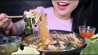 THAI HOT POT ASMR COOKING EATING SOUNDS NO TALKING  SASASMR [upl. by Klemperer]