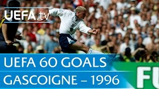 Paul Gascoigne v Scotland 1996 60 Great UEFA Goals [upl. by Ttereve]