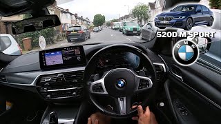 2022 BMW 520D M SPORT POV DRIVE IN LDN [upl. by Aicsile]