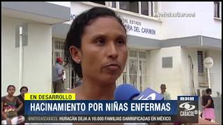 Hacinamiento en hospital por niñas enfermas supuestamente por vacuna de papiloma  25 de Agosto 2014 [upl. by Ayardna]