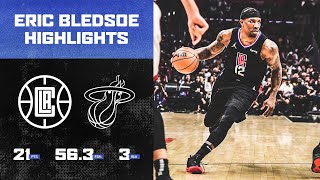 Eric Bledsoe 21 PTS 3 BLK Made Plays On Both Ends in Win Over Miami Heat  LA Clippers [upl. by Arel]