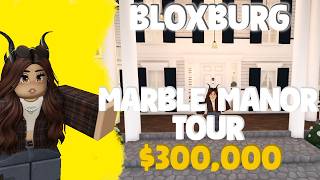 Marble Manor  Full House Tour  300K Bloxburg Catalog House [upl. by Oni]