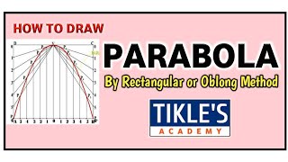 HOW TO DRAW PARABOLA BY RECTANGULAR METHOD OR OBLONG METHOD IN ENGINEERING DRAWING AND GRAPHICS [upl. by Weslee]