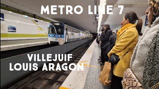 RATP Paris Metro Line 7  VilleJuif Louis Aregon Metro Station  Île de France Mobilités [upl. by Duwad288]