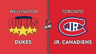 OJHL Highlights  Round 1 Game 2  Wellington Dukes VS Toronto Jr Canadiens  March 10 2024 [upl. by Anuahsed]