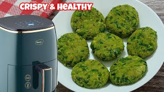 Airfryer Recipe Green Pea Cutlet  Cutlet Recipe in Airfryer  Matar Tikki Airfryer Sancks [upl. by Alleynad130]