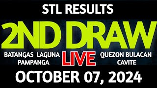 Stl Result Today 2nd draw October 07 2024 STL Batangas Live [upl. by Liahkim]