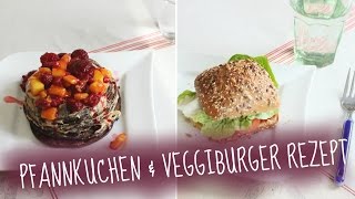 Vegane Pfannkuchen amp Veggiburger REZEPT  Schnell amp Lecker [upl. by Donna897]