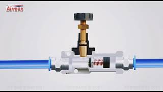 Flow control valve  how to work air flow control valve  complete fitting with animation [upl. by Akirat564]