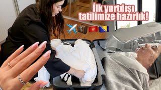 İLK YURTDIŞI SEYAHATİMİZE HAZIRLIK ✈️🧳  bavul hazırlama cilt bakımı tırnak yenileme [upl. by Anetsirhc]