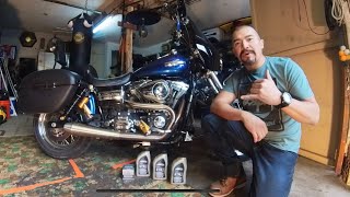 2010 Harley Davidson FXDC DYNA Oil Change [upl. by Lynnett]