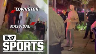 Jorge Masvidal Held Back From Colby Covington After Alleged Fight Video Shows  TMZ Sports [upl. by Niaz667]