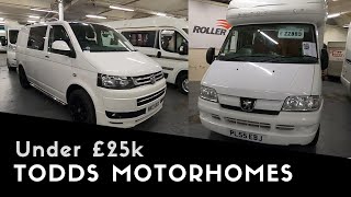 Two Motorhomes Under £25k  Todds Motorhomes [upl. by Gilchrist282]