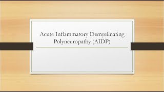 Acute Inflammatory Demyelinating Polyneuropathy AIDP [upl. by Htes]