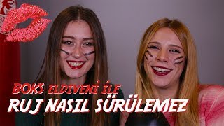 Boks Eldiveniyle Ruj Sürme Challenge [upl. by Naitsirhk]