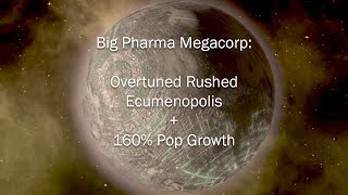 38 Stellaris Builds  Pharma State Overtuned Megacorp [upl. by Olraced]