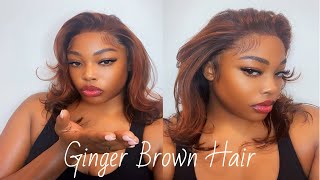 Ginger Brow Hair Colour  Perfect For Fall  From Black To Ginger  Beginners Friendly [upl. by Atalaya]