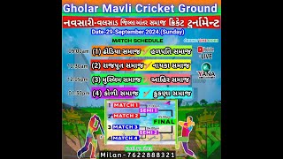 GHOLAR MAVLI CRICKET GROUND NAVSARI  VALSAD DISTRICT ANTAR SAMAJ TURNAMENT [upl. by Ara]