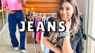 LOOKS COM CALÇAS JEANS I 18 Looks com Calça Jeans Estilosos [upl. by Arehsat]