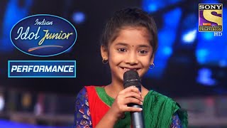 Sugandhas Sweet Performance On Kabhi Neem Neem  Indian Idol Junior [upl. by Olnay70]