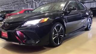 2018 Toyota Camry XSE in black and red interior ready for delivery [upl. by Ahsienel]